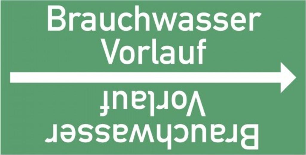 Dreifke Rohrleitungsband Brauchwasser Vorlauf, DIN 2403, ab Ø 15mm, grün/wei...