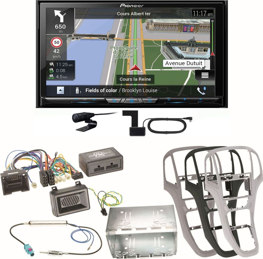 Pioneer AVIC-Z830DAB Navigation Bluetooth USB CD MP3 Einbauset für Opel Astra J
