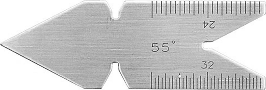 Edelstahl-Fischschwanz-Zentrierlehre 55/60 Grad Gewindesteigung Drehbank-Schneidlehre Metal America Metrisches Schraubenmesswerkzeug C