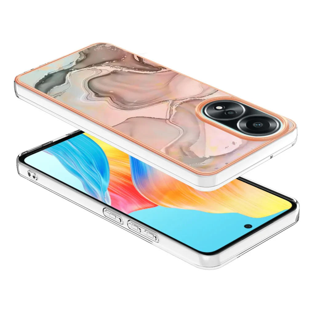 WBWONE Glitter Cover per OPPO Reno 8 5G (Reno8 5G), Bordo Elettroplaccato, Custodia Morbida con Adesivi Scintillio, Anti-Graffio Case - Blu