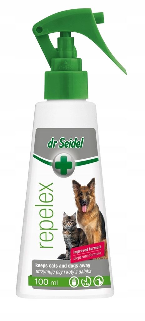 Dr. Seidel Repelex hält Hunde und Katzen aus einem Abstand von 100 ml