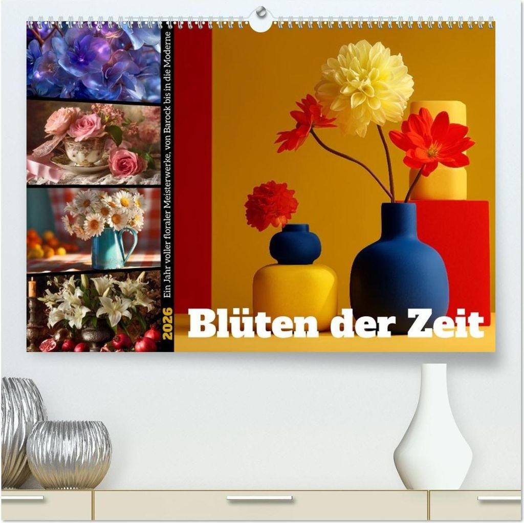 Blüten der Zeit (hochwertiger Premium Wandkalender 2026 DIN A2 quer), Kunstdruck in Hochglanz