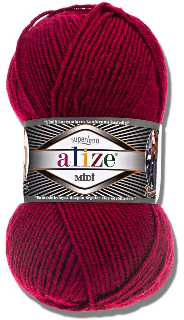 Alize 1x 100 g Superlana Midi Laine, uni, crochet, tricot Image du produit 