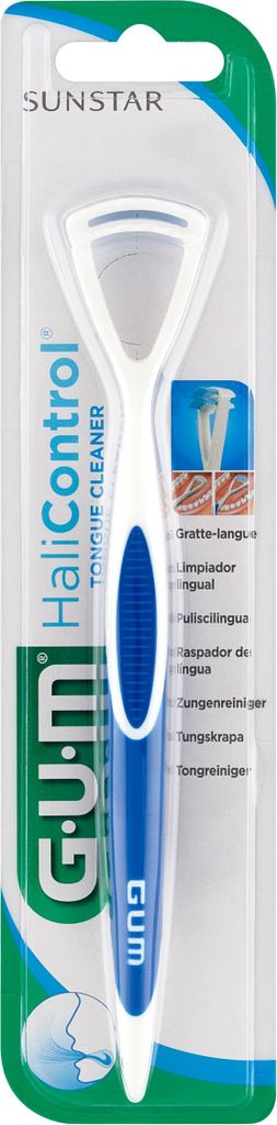 GUM Spazzolino per la lingua HaliControl Bianco Blu Immagine del prodotto 