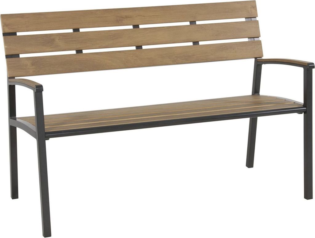 Lesli Living Gartenbank "Arezzo" Teaklook 120 cm Produktbild 