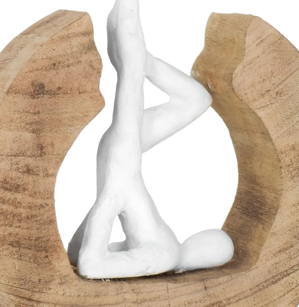 Objet déco bois authentique - Sculpture Yoga Moritz pour intérieur zen
