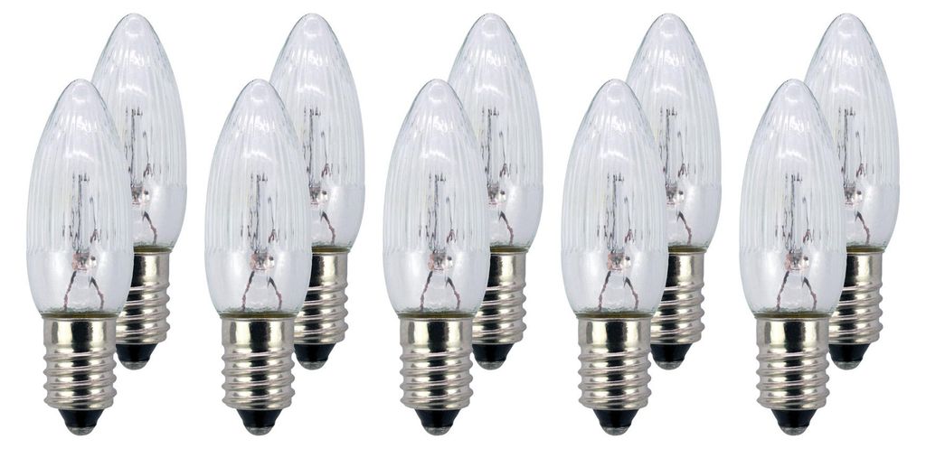 Ersatzkerzen 12V 2,5W, 10Stk E10, für 20 Brennstellen innen Produktbild 