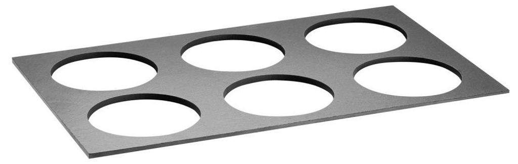 APS 19186 GN 1/2 Naturschieferplatte THE GRID - 32,5 x 26,5 cm, mit Ausschnitt Ø 22 cm, GN System