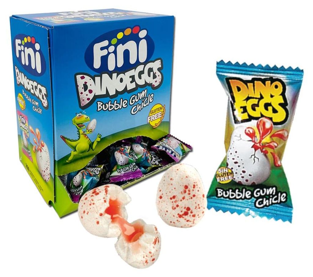 Fini Kauwgom Bubble Gum Dino Eggs - 200 stuks Productafbeelding 