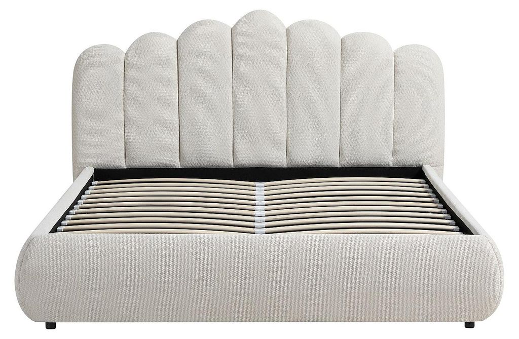 Bett mit Stauraum 180 x 200 cm – Strukturierter Stoff – Produktbild 