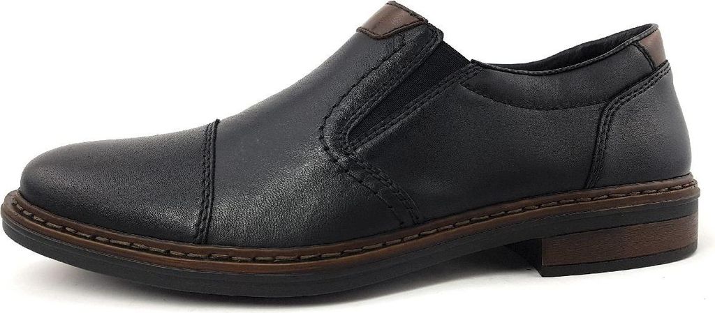 Rieker  Herrenschuhe Businessschuhe Slipper Schwarz Productafbeelding 