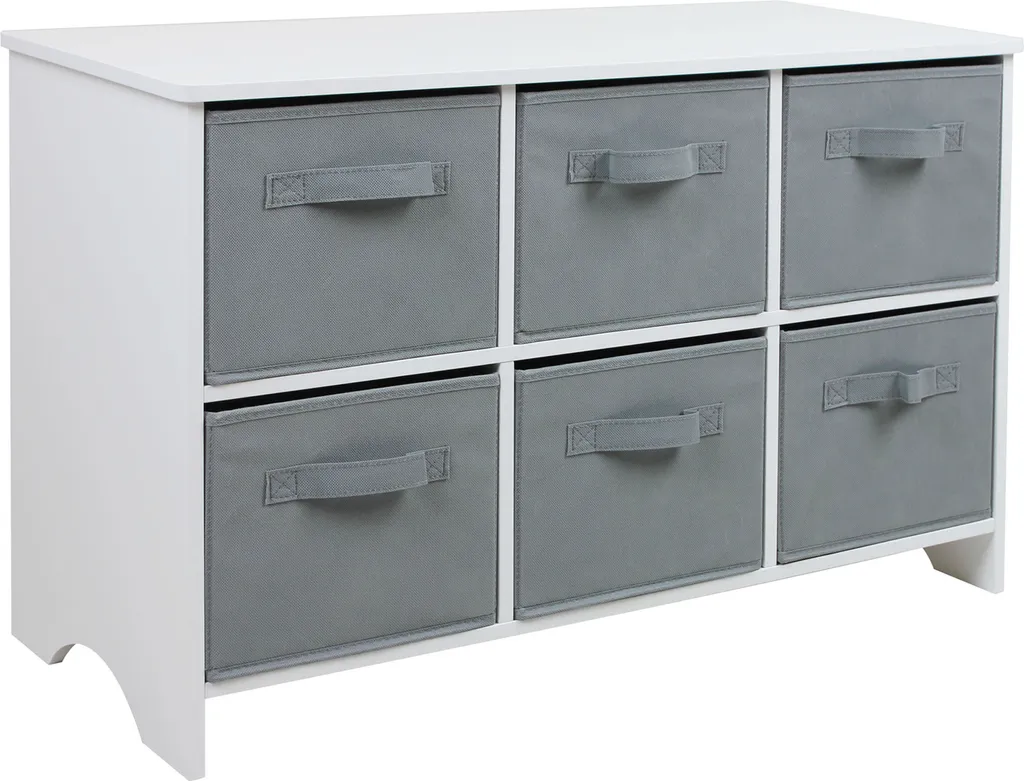 Fini le désordre : Commode enfant Ginger Home 6 bacs gris pour chambre