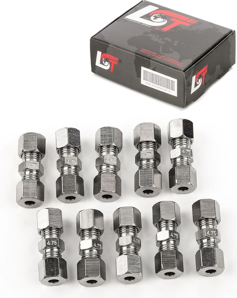 10x Bremsleitungsverbinder 4,75mm ohne zu bördeln für CITROEN PEUGEOT DACIA