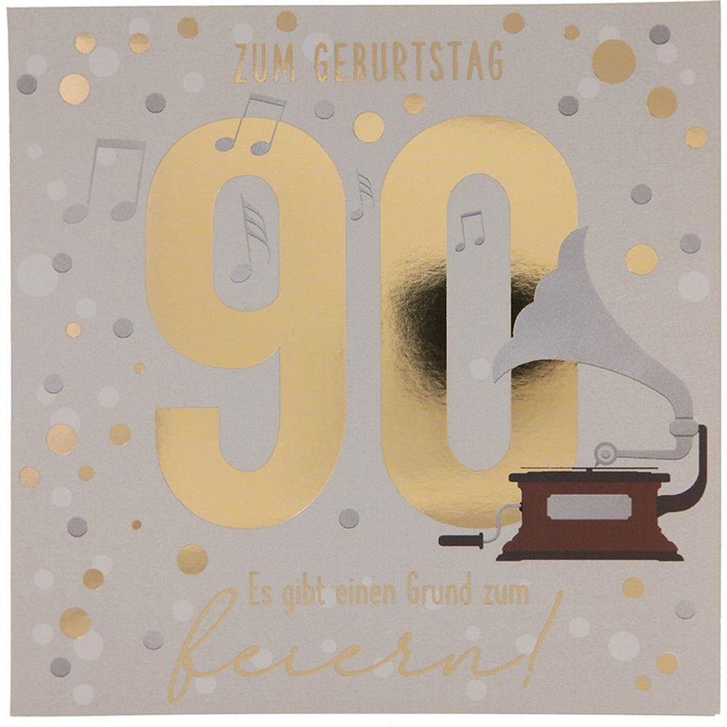 Biglietto numerico per il 90° compleanno con musica, Immagine del prodotto 