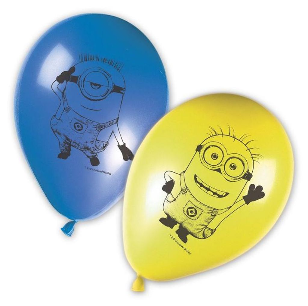 Ballons de fête en latex - Minions - Minions 28 cm - 8 pcs Image du produit 