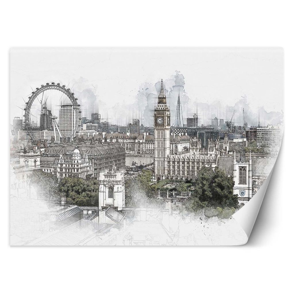 FOTOTAPETE London 450x315 cm VLIES Tapete Wandtapete Wandbilder Wanddekoration Design Wohnzimmer Schlafzimmer Flur Büro Küche