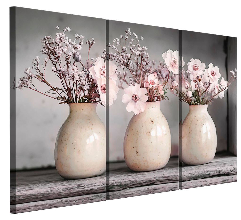 LUMASOUL Leinwand Bilder 90x60 cm, Leinwandbild Blumen Produktbild 