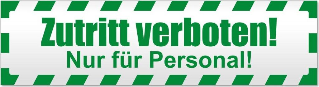 Zutritt verboten Personen gestreift Magnetschild Schild magnetisch