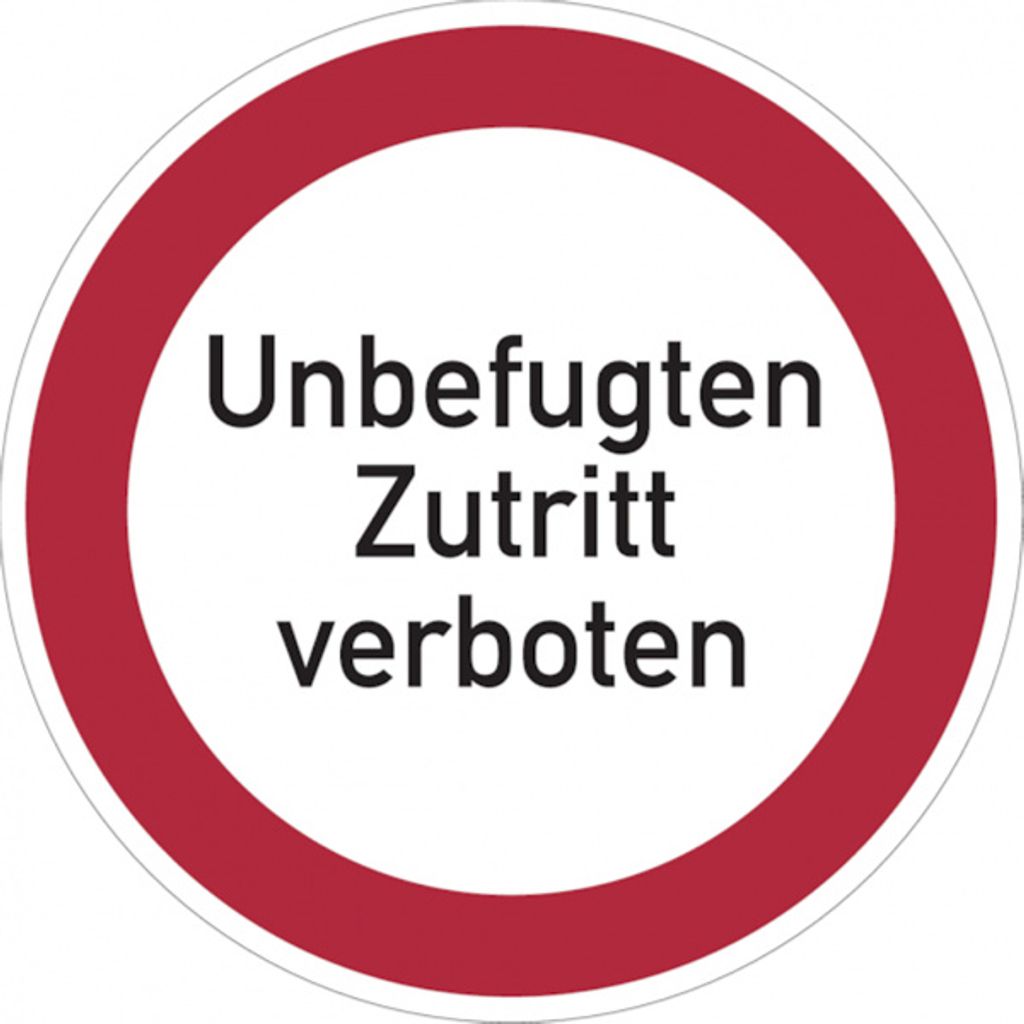 Dreifke Verbotsschild, Unbefugten Zutritt verboten - praxisbewährt | PVC | 3...