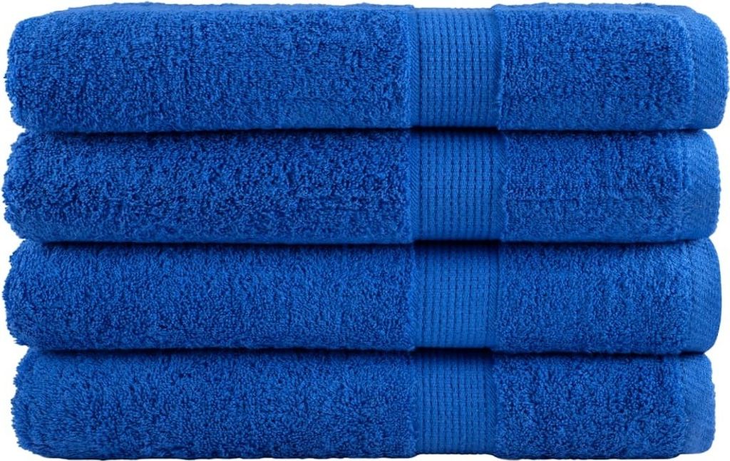 Premium Handtücher SOLUND 4 Stk. Blau 100x200 cm 600 g/m²