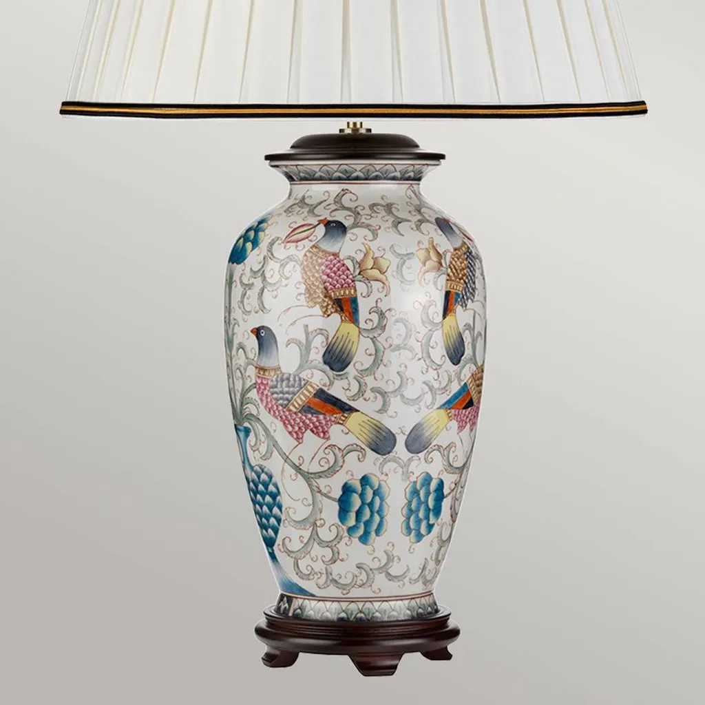 Lampe de table en céramique blanche oiseaux moderne Ping E27 Designer - 5