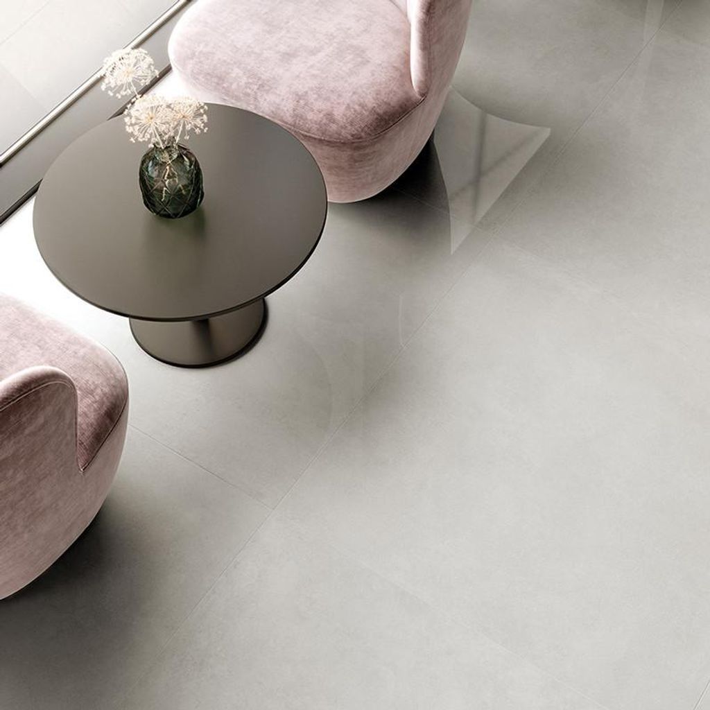 Fliese in Betonoptik Belice Cloud Poliert | 100x100 cm | 2 m²/s