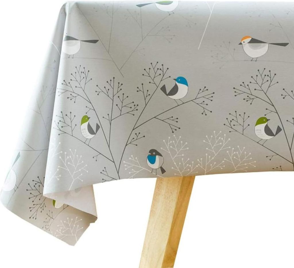 Wachstuchtischdecke, PVC-Tischdecke, quadratische Plastiktischdecke für den Außenbereich, wasserdichte, abwischbare Esstischabdeckung (137 x 185 ...