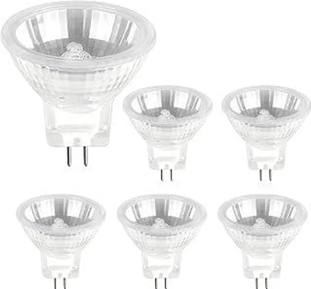 SCNNC MR11 GU4 Lampade alogene 12V 20W Dimmerabili, 35mm Spot alogeno GU4 Riflettore MR11 Bianco caldo 2700K, 6 pezzi