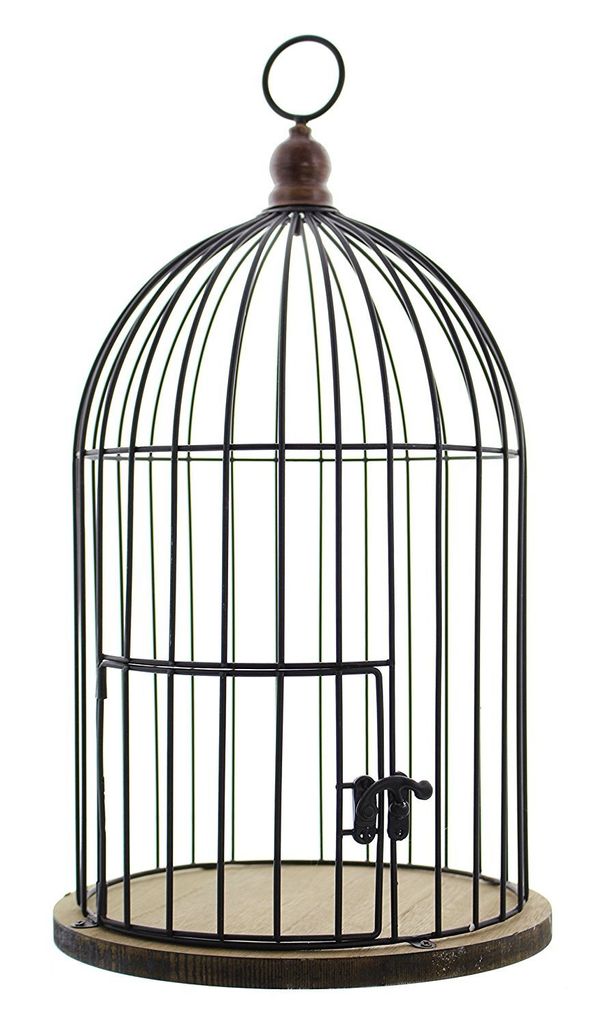 Dekokäfig Gabbietta Holz & Metall braun – Vogelkäfig