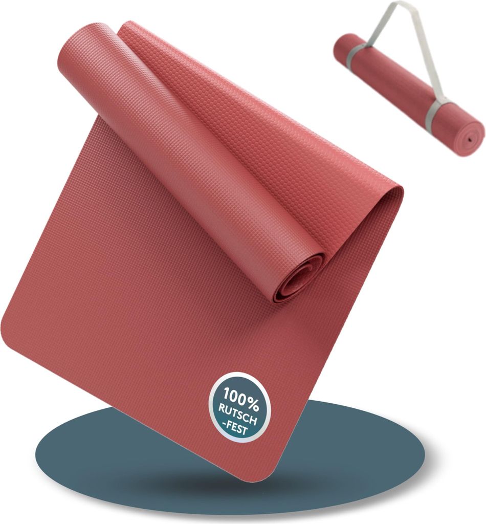 LILENO SPORTS Yoga Matte Bordeaux (180x60cm) inkl. Produktbild 