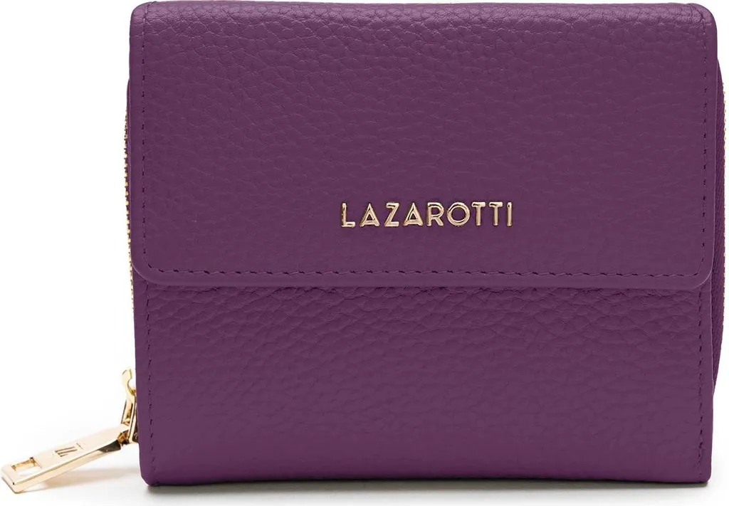 Idee Regalo: Portafoglio Lazarotti Bologna Pelle Viola 8 Slot
