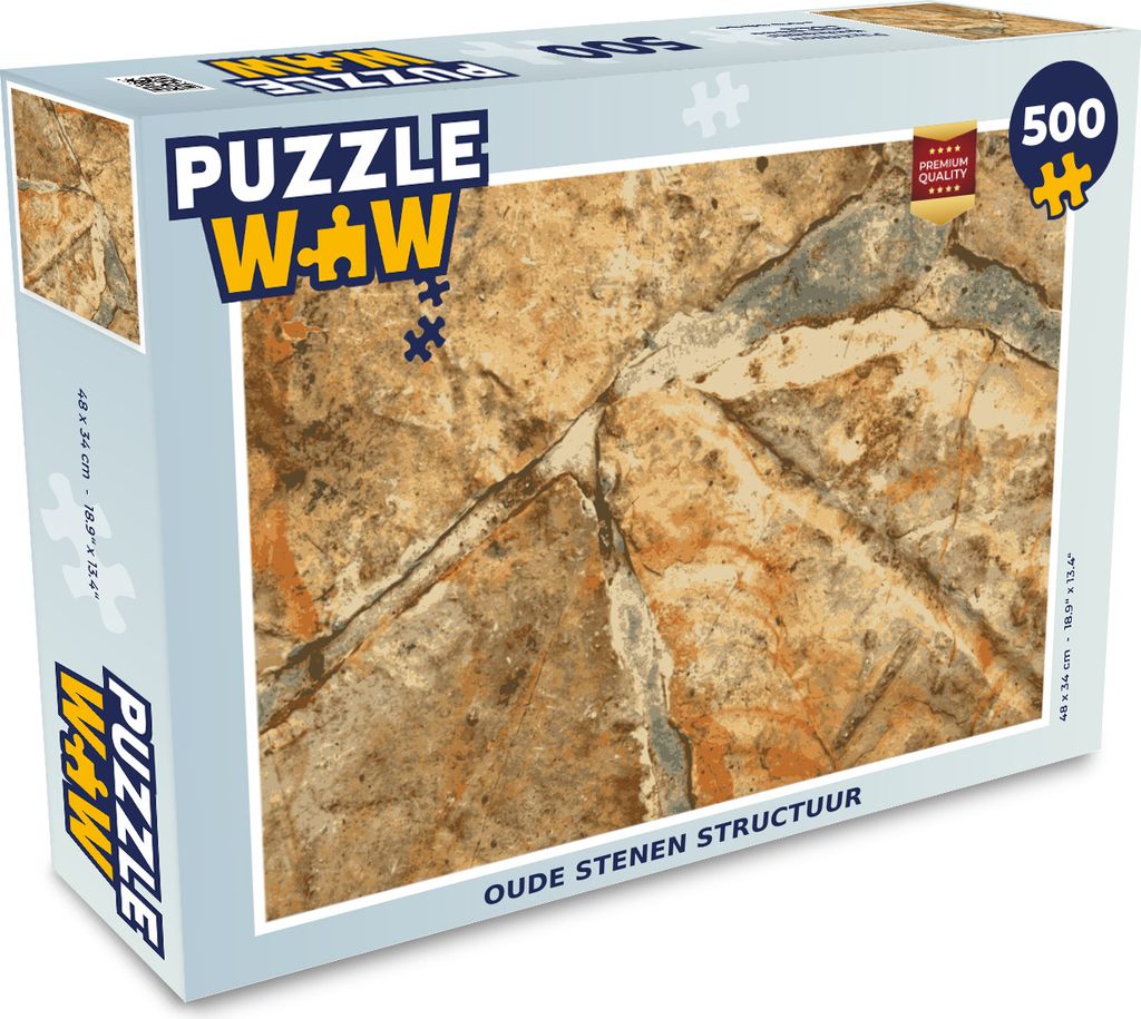 MuchoWow Puzzle 500 Teile Alte Steinstruktur - 500 Teile - Kinder - Selberbauen - Puzzlespiele