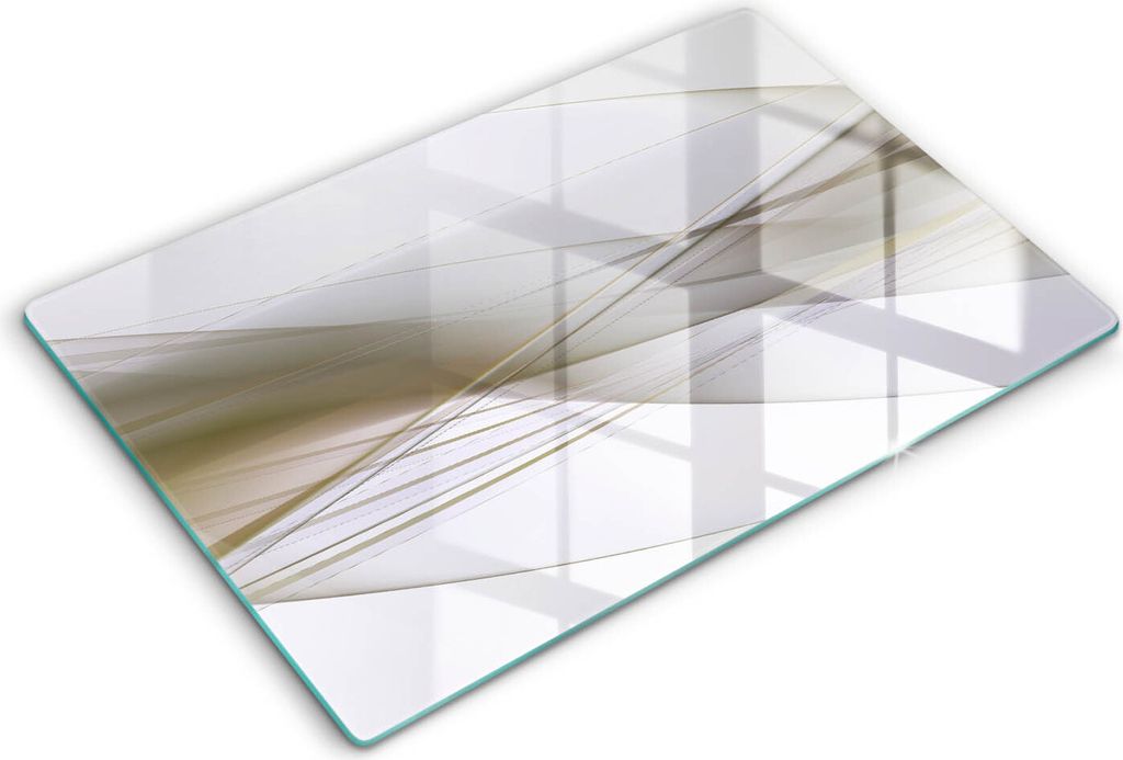 Abdeckung Glas - Küchenabdeckung - 80x52 cm - Abdeckplatte -Abstraktes Liniendesign