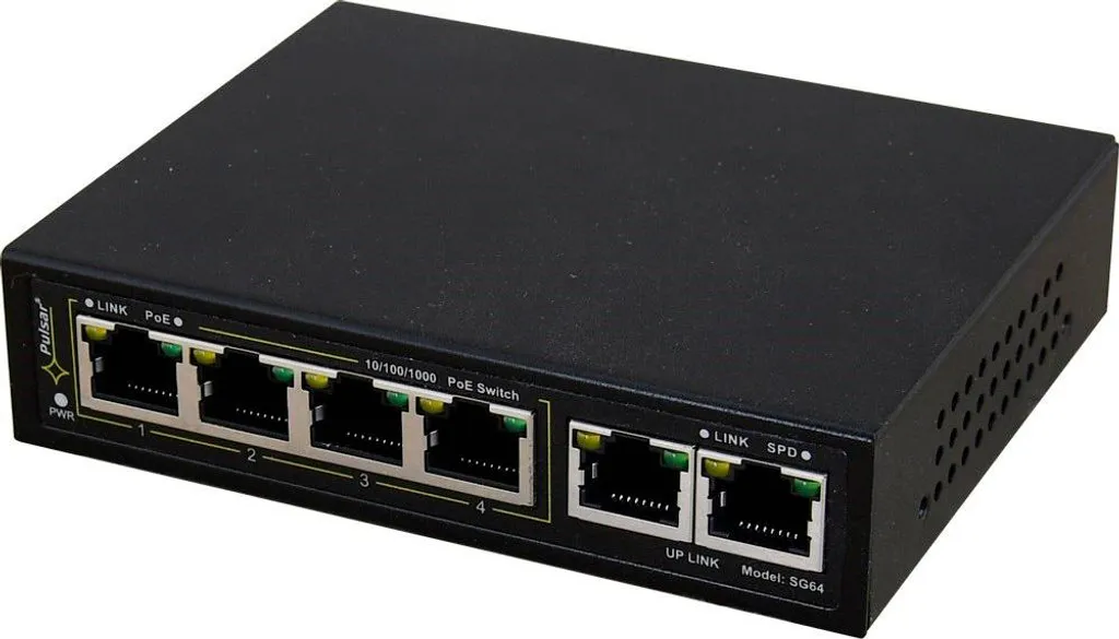 Switch Gigabit PoE Pulsar SG64 pour éviter les pannes de réseau caméra