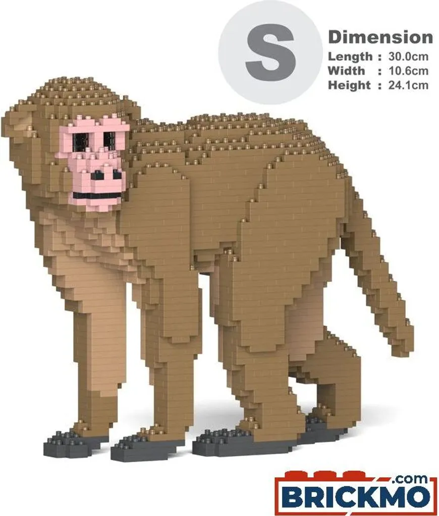 Singe en Briques JEKCA Monkey 01 - Système de Verrouillage sans Colle