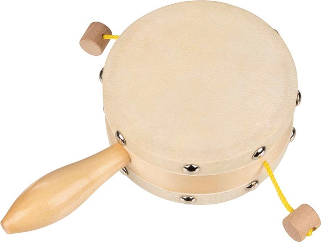 Goki Holz Tamburin Bettler Trommel - Musikspielzeug braun