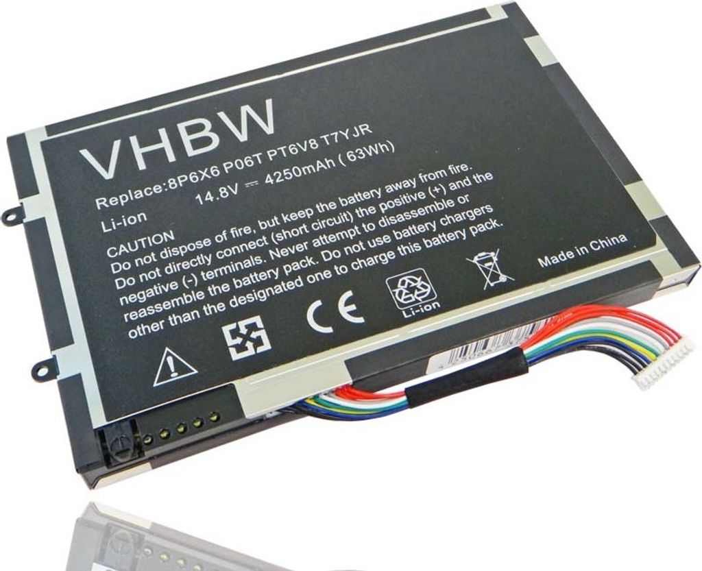 vhbw Akku kompatibel mit Dell Alienware P18G002, P06T003, P06T002, P18G001, P18G Notebook (4250 mAh, 14,8 V, Li-Ion)
