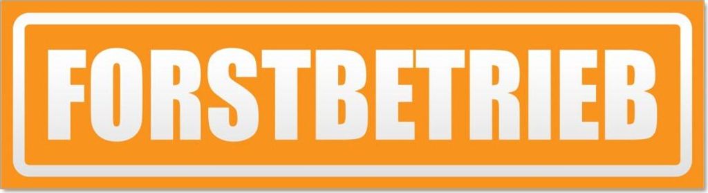 Forstbetrieb invertiert Magnetschild Schild magnetisch