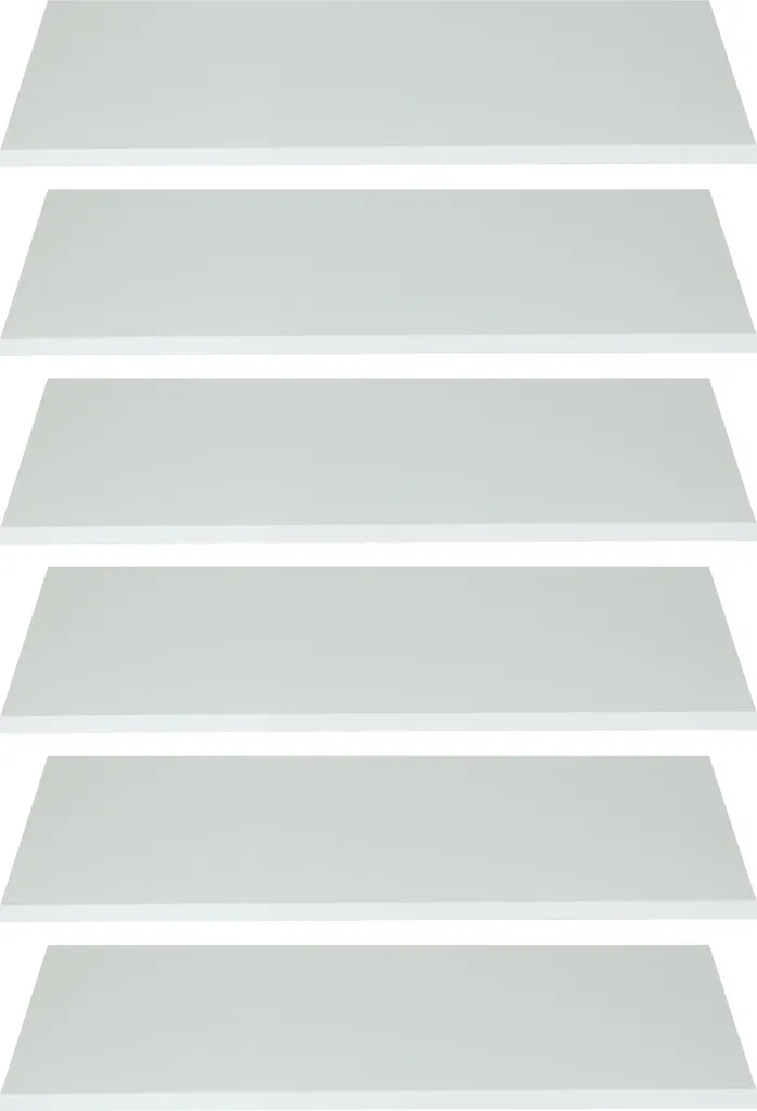 Lot de 6 Tablettes de Rangement Blanches OleGarderobe pour Dressing Modulaire