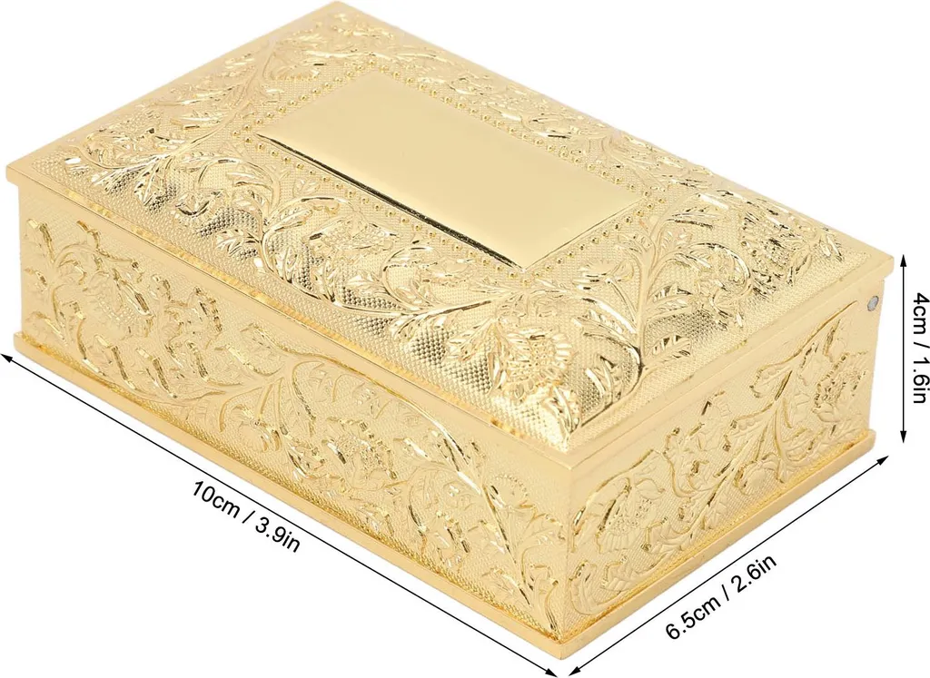 Cofanetto Portagioie Vintage Intagliato Oro - Idea Regalo di Lusso