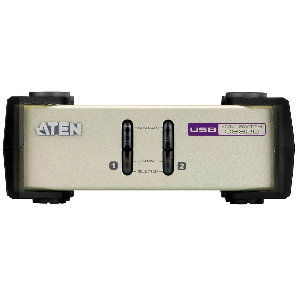 ATEN CS82U Commutateur KVM 2 ports USB PS/2 VGA avec câbles inclus