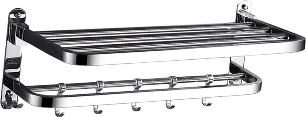 Wand Handtuchhalter 304 Edelstahl faltbar multifunktionale platzsparende Handtuch Regal für Bad