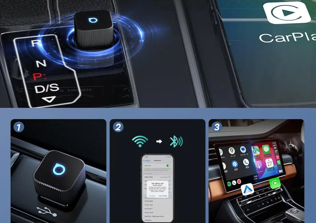 Adaptateur CarPlay Android Auto sans fil Ottocast Mini Cube USB-A