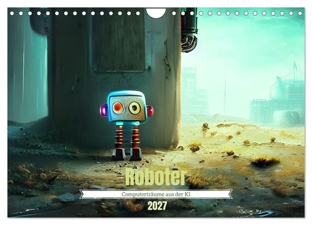 Roboter - Computerträume aus der KI (Wandkalender 2027 DIN A4 quer), CALVENDO Monatskalender