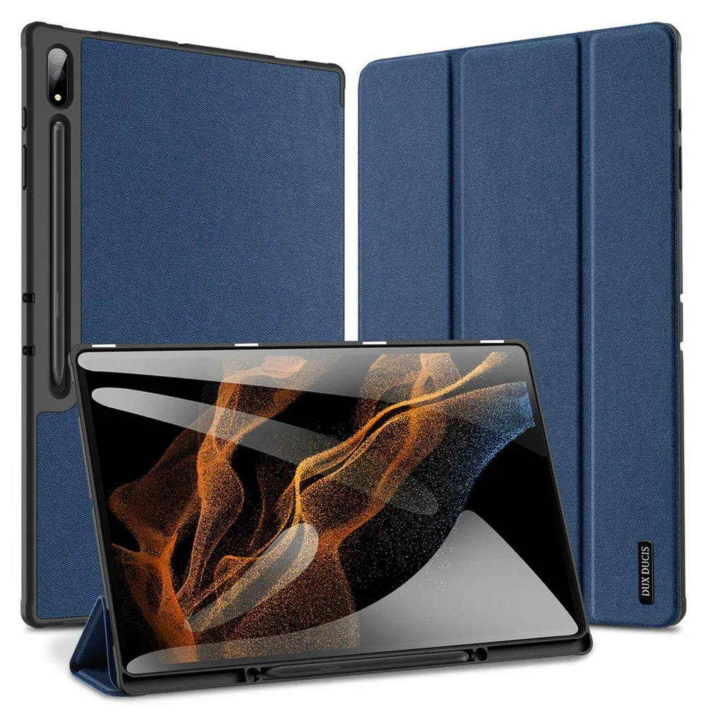 Cover Samsung Tab S9 FE+ Dux Ducis Domo Blu | Slot Penna e Stand Smart