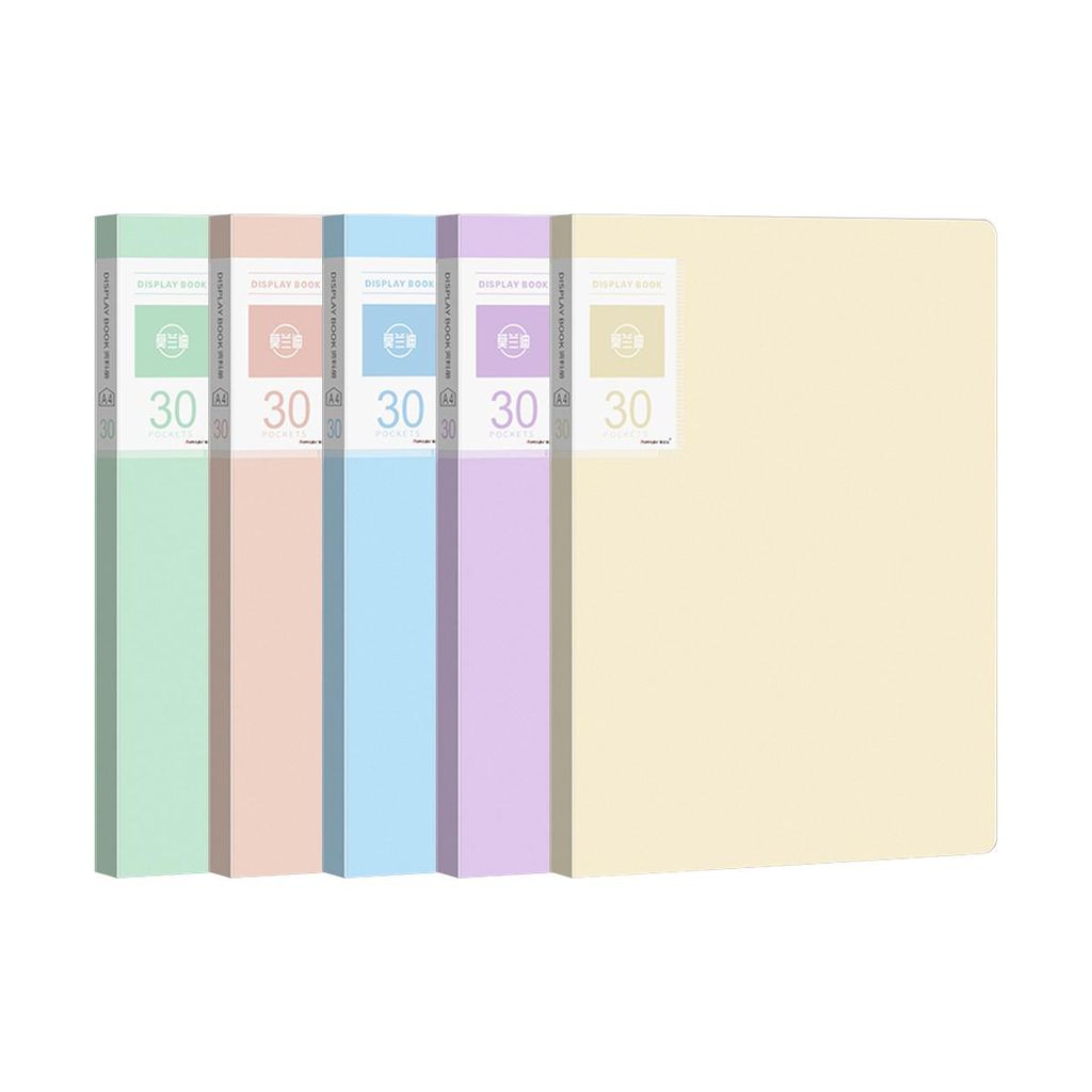 5-teiliger Ordner mit Kunststoffhüllen, 21,6 x 27,9 cm, Portfolio-Ordner, Präsentationsbuch mit 30 Taschen, 60 Seiten,für Dokumente, Zertifikate