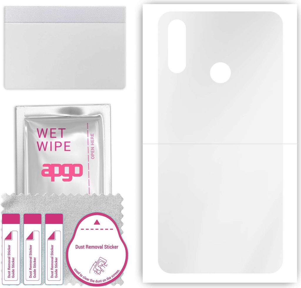 apgo Rückseite Schutzfolie, klar, kompatibel mit LG W10, Hinten Hydrogel-Displayschutzfolie mit Positionierhilfe, kratzfest, einfache Montage