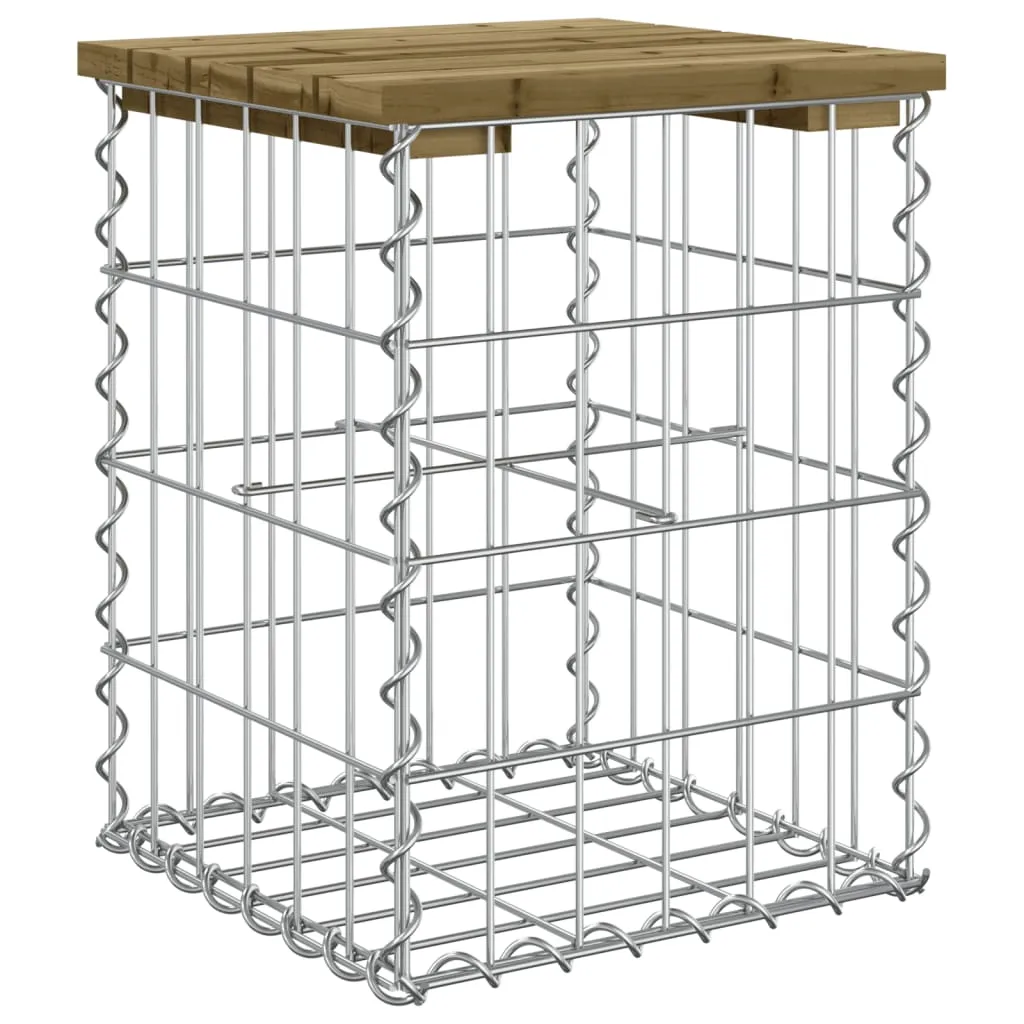 Panchina da Giardino in Gabbione 33x31x42 cm | Pino Impregnato vidaXL - 6