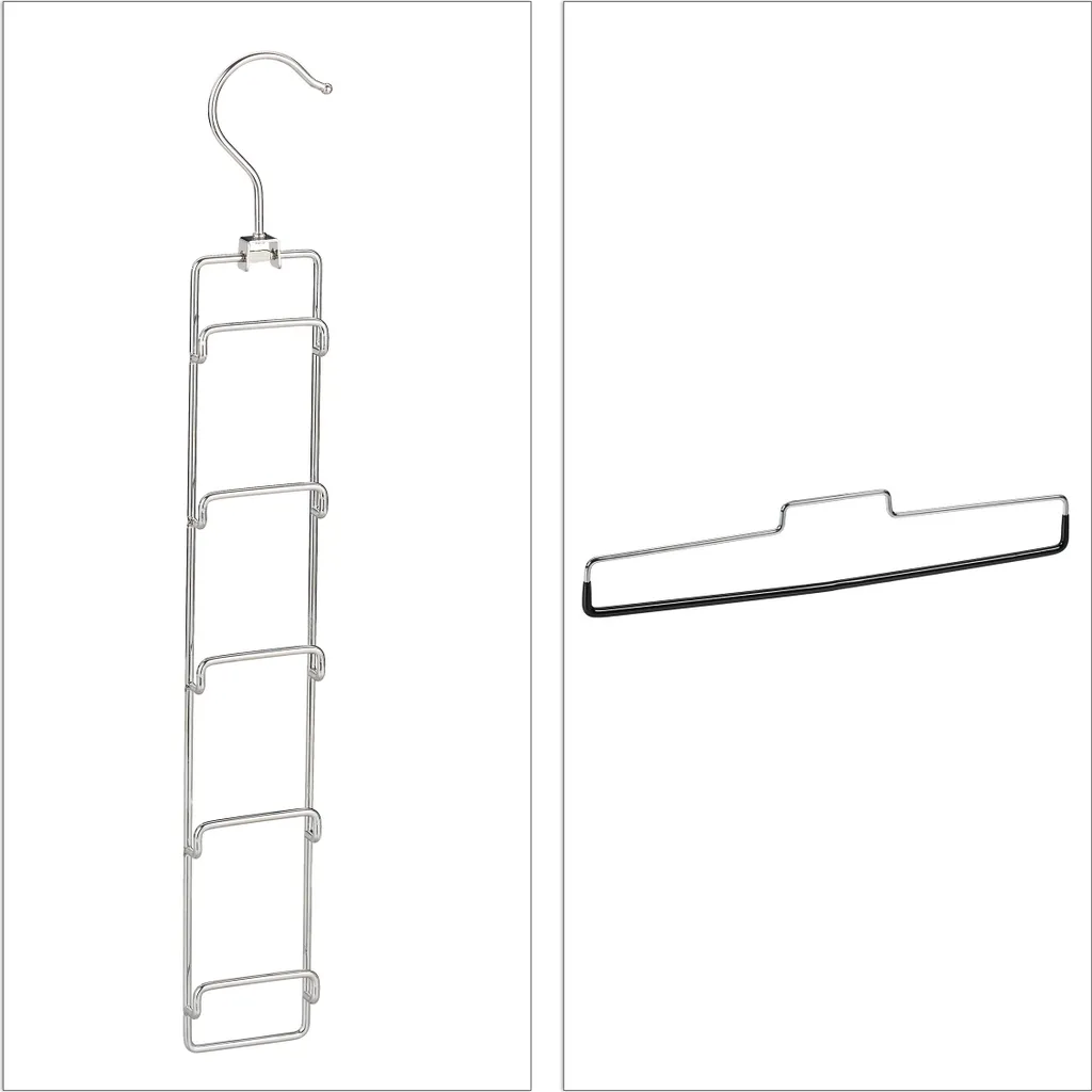 Cintres à pantalons multiples lot de 12 supports antidérapants ouverts - 8