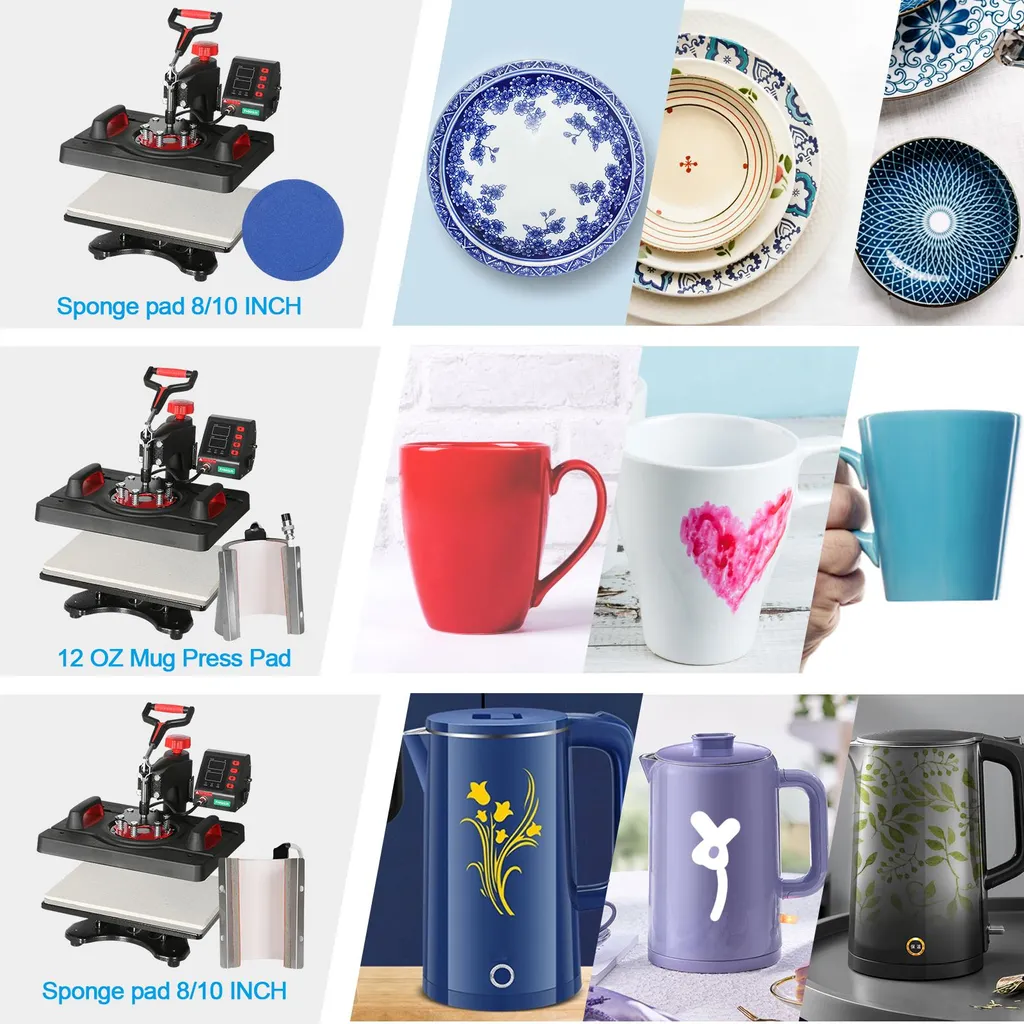 Machine de Sublimation Polyvalente 8 en 1 avec Écran LCD et Prise EU - 11